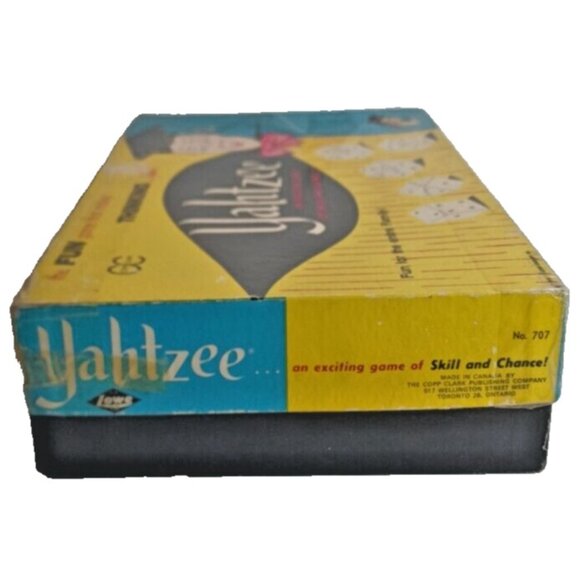 Vintage 1967 Original Yahtzee Game E.S. Lowe Company Copp Clarke with Score Pad - Picture 7 of 9